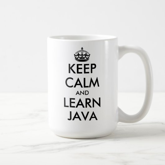Blijf kalm en leer Java grappige programmeurs Koffiemok (Rechts)