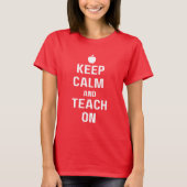 Blijf kalm en leer op Apple T-shirt (Voorkant)