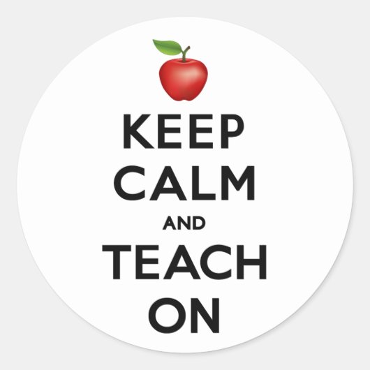 Blijf kalm en leer op Stickers (Voorkant)