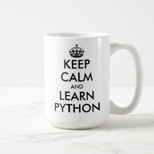 Blijf kalm en leer Python grappige software engine Koffiemok