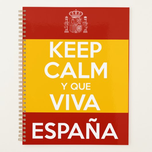 Blijf Kalm en leve Spanje Planner (Voorkant)