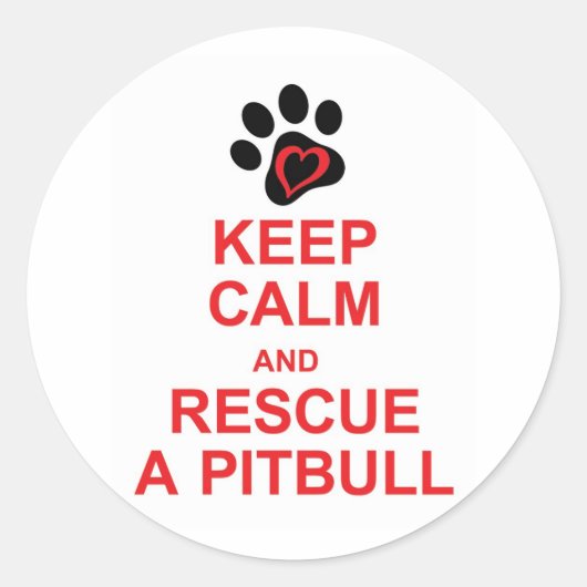 Blijf kalm... en LIEFDE Ronde Sticker (Voorkant)