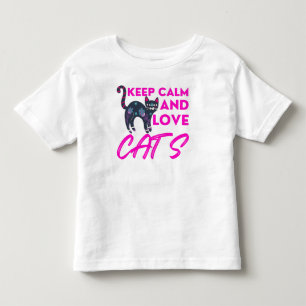 Blijf kalm en liefdeskerstmis kinder shirts