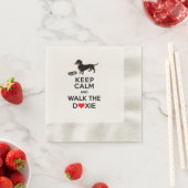 Blijf kalm en loop de Doxie! Schattigee teckel Servet (Insitu)