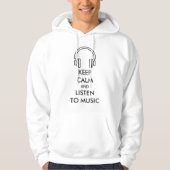 Blijf kalm en luister naar muziek Hoodie - Perfect (Voorkant)