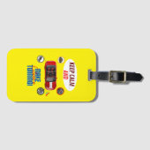 BLIJF KALM EN MAAK EXTREME DUNNING BAGAGELABEL (Voorkant (horizontaal))