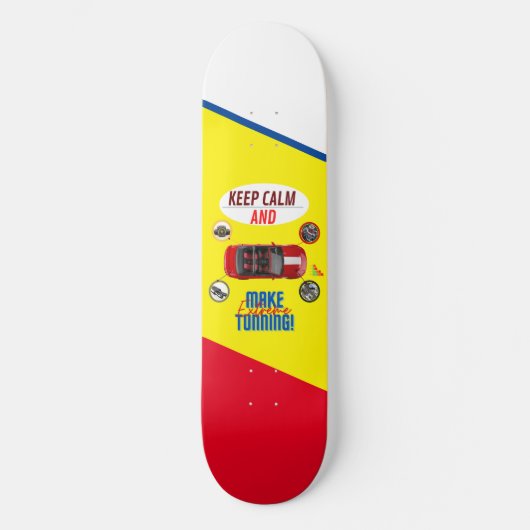 BLIJF KALM EN MAAK EXTREME DUNNING SKATEBOARD (Voorkant)