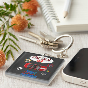 BLIJF KALM EN MAAK EXTREME DUNNING SLEUTELHANGER