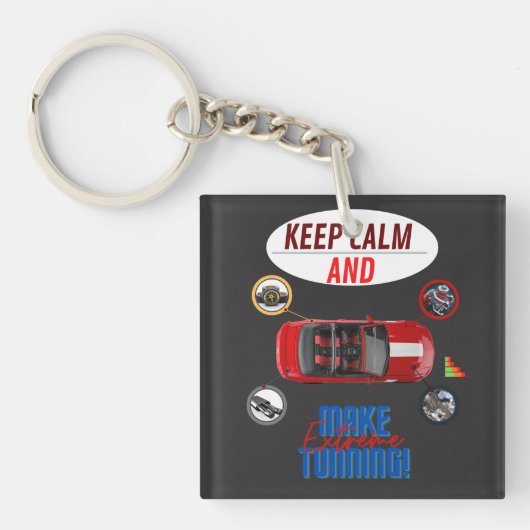 BLIJF KALM EN MAAK EXTREME DUNNING SLEUTELHANGER (voorkant)