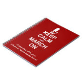 Blijf kalm en marcheer verder | Custom Notitieboek (Linkerzijde)