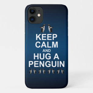 Blijf Kalm en Omhels een Pinguïn iPhone 11 Hoes (B