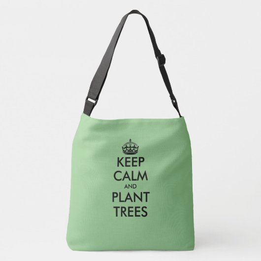 Blijf kalm en plant bomen cross-body tas (Achterkant)
