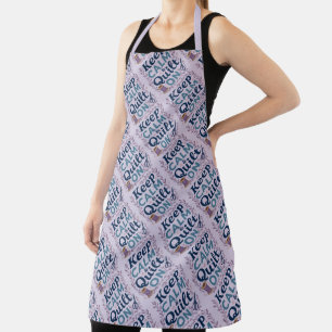 Blijf kalm en quilt op naaien minnaar ontwerp schort