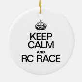 BLIJF KALM EN RC RACE KERAMISCH ORNAMENT (Achterkant)