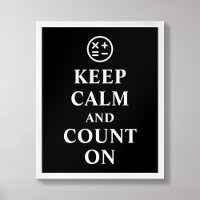 Blijf kalm en reken op typografie Wiskunde Poster