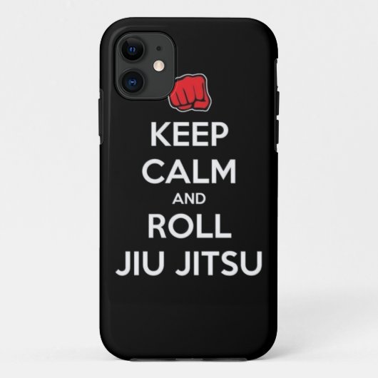 blijf kalm en rol jiu jitsu Case-Mate iPhone case (Achterkant)