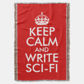 Blijf kalm en schrijf Sci-Fi Deken (Voorkant Verticaal)