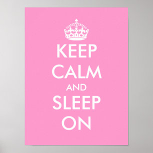 Blijf kalm en slaap Poster voor babykamer