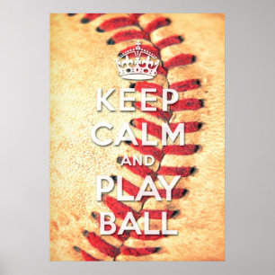 blijf kalm en speel bal poster