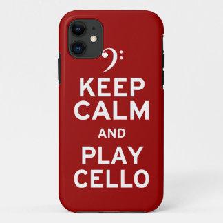 Blijf kalm en speel cello iPhone 11 hoesje