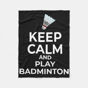 Blijf kalm en speel Dminton Gift Fleece Deken