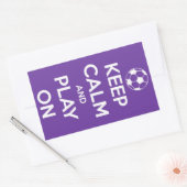 Blijf kalm en speel op Paarse Stickers (Envelop)