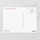 Blijf kalm en speel op rood briefkaart (Achterkant)