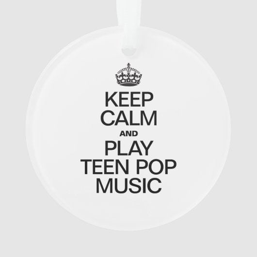 BLIJF KALM EN SPEEL TEEN POPMUSIC ORNAMENT (achterkant)