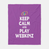 Blijf kalm en speel Webkinz Fleece Deken (Voorkant)