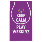 Blijf kalm en speel Webkinz Klein Cadeauzakje (Achterkant)