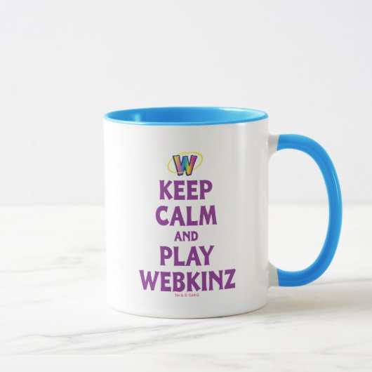 Blijf kalm en speel Webkinz Mok (Rechts)