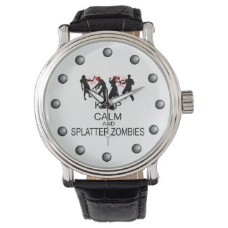 Blijf kalm en spetter zombies horloge