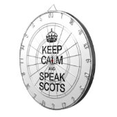 BLIJF KALM EN SPREEK SCHOTS-GAELISCH DARTBORD (Voorkant Rechts)