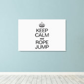 Blijf Kalm en Spring touw Canvas Afdruk (Insitu (Houten vloer))