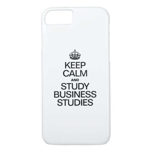 BLIJF KALM EN STUDEER BEDRIJFSSTUDIES Case-Mate iPhone CASE (Achterkant)
