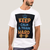 Blijf kalm en train hard t-shirt (Voorkant)