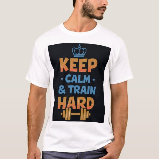 Blijf kalm en train hard t-shirt (Voorkant)