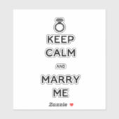 Blijf kalm en trouw met Diamond Ring Sticker (Vel)