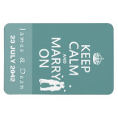 Blijf kalm en trouw op homo bruiloft magneet (Horizontaal)