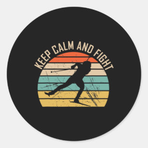 Blijf kalm en vecht - Biathlon Ronde Sticker
