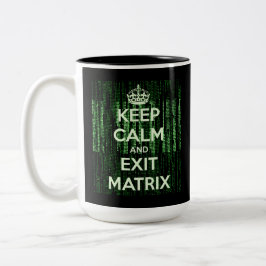 Blijf kalm en verlaat de Matrix Coffee Mok