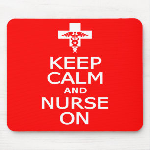 Blijf kalm en verpleger op muismat