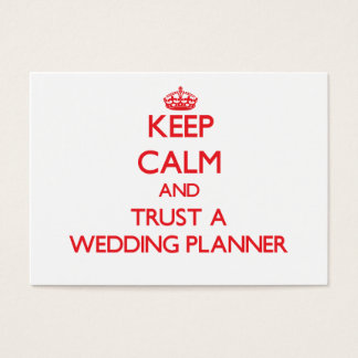 Blijf kalm en vertrouw op een weddingplanner visitekaartje