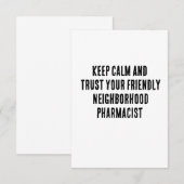Blijf kalm en vertrouw op uw vriendelijke buurt al bedankkaart (Voorkant / Achterkant)