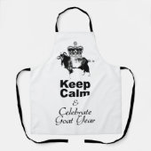 Blijf kalm en vier geit jaar geleden schort (Voorkant)