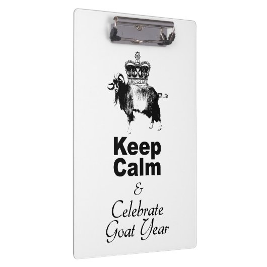Blijf kalm en vier het geitenjaar CpB Klembord (Rechts)