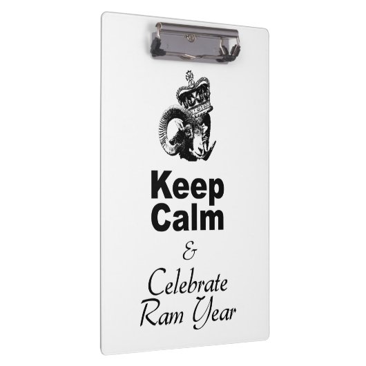 Blijf kalm en vier Ram jaar CpB Klembord (Rechts)