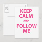 Blijf kalm en volg Mij Briefkaart (Voorkant / Achterkant)