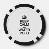 Blijf kalm en waterpolo poker chips (Achterkant)