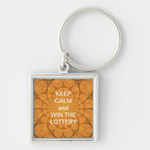 Blijf Kalm en WIN DE LOTERIJ KOPEREN PAISLEY Sleutelhanger